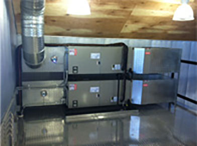 Bryant split system fan coil units at Caesars Creek Winery in Xenia OH